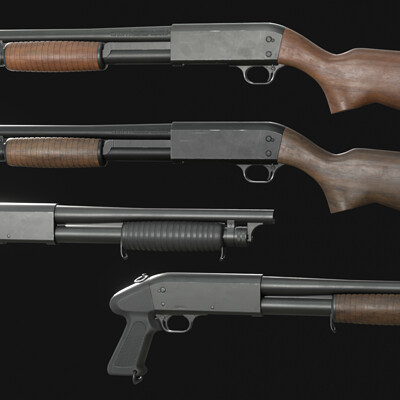 3D model Polymer80 PFC9-Glock 19 Handgun and Inforce APLc Flashlight VR /  AR / low-poly