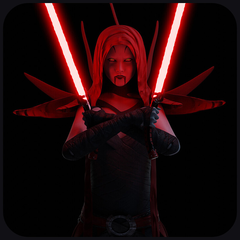 Asajj Ventress  game ready model (Apr 2020)