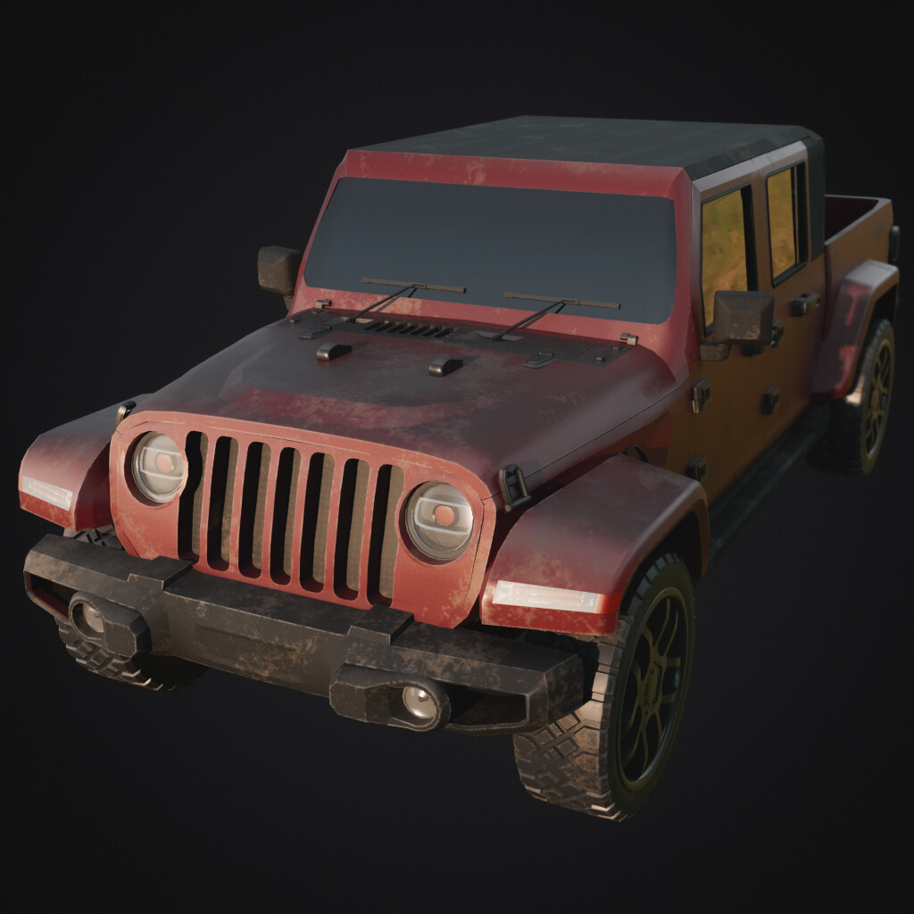 Artstation Jeep Gladiator 3d Model 6243