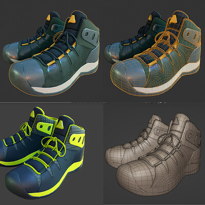3D Modeling Shoes Style 2 - PBR - 4K Textures - Blender Cycles and Eevee