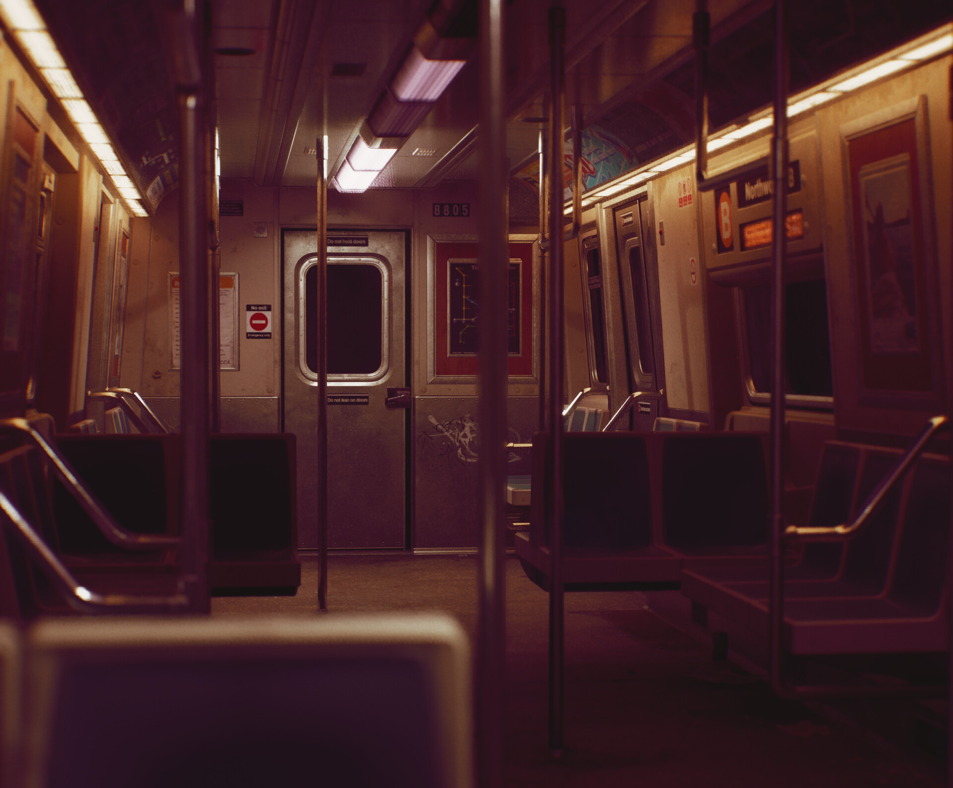 ArtStation - Subway Car Lighting Excercise