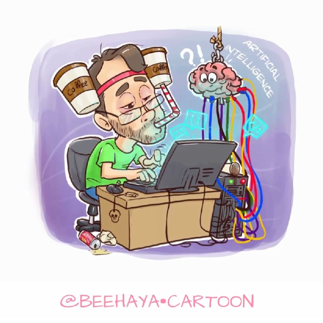 ArtStation - Cartoon Computer Programmer