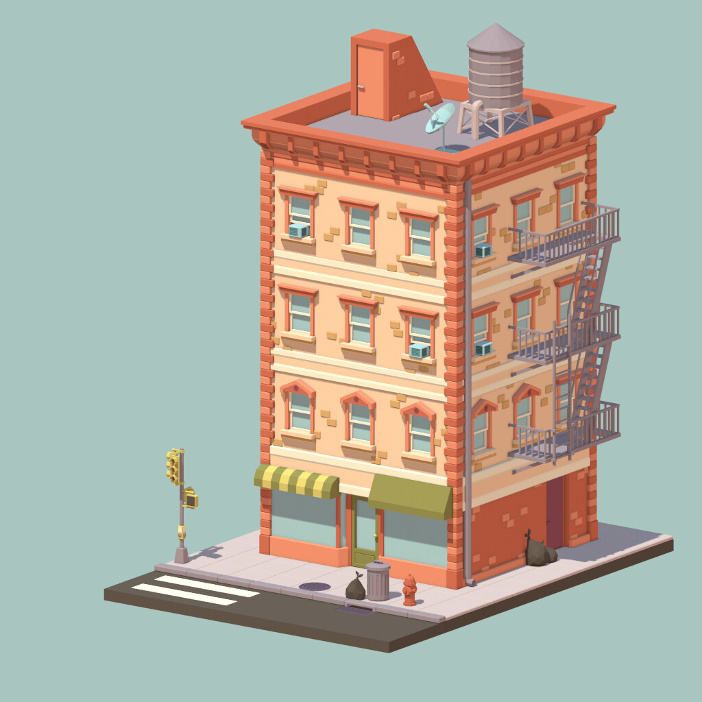 ArtStation - New York Apartment - Low Poly