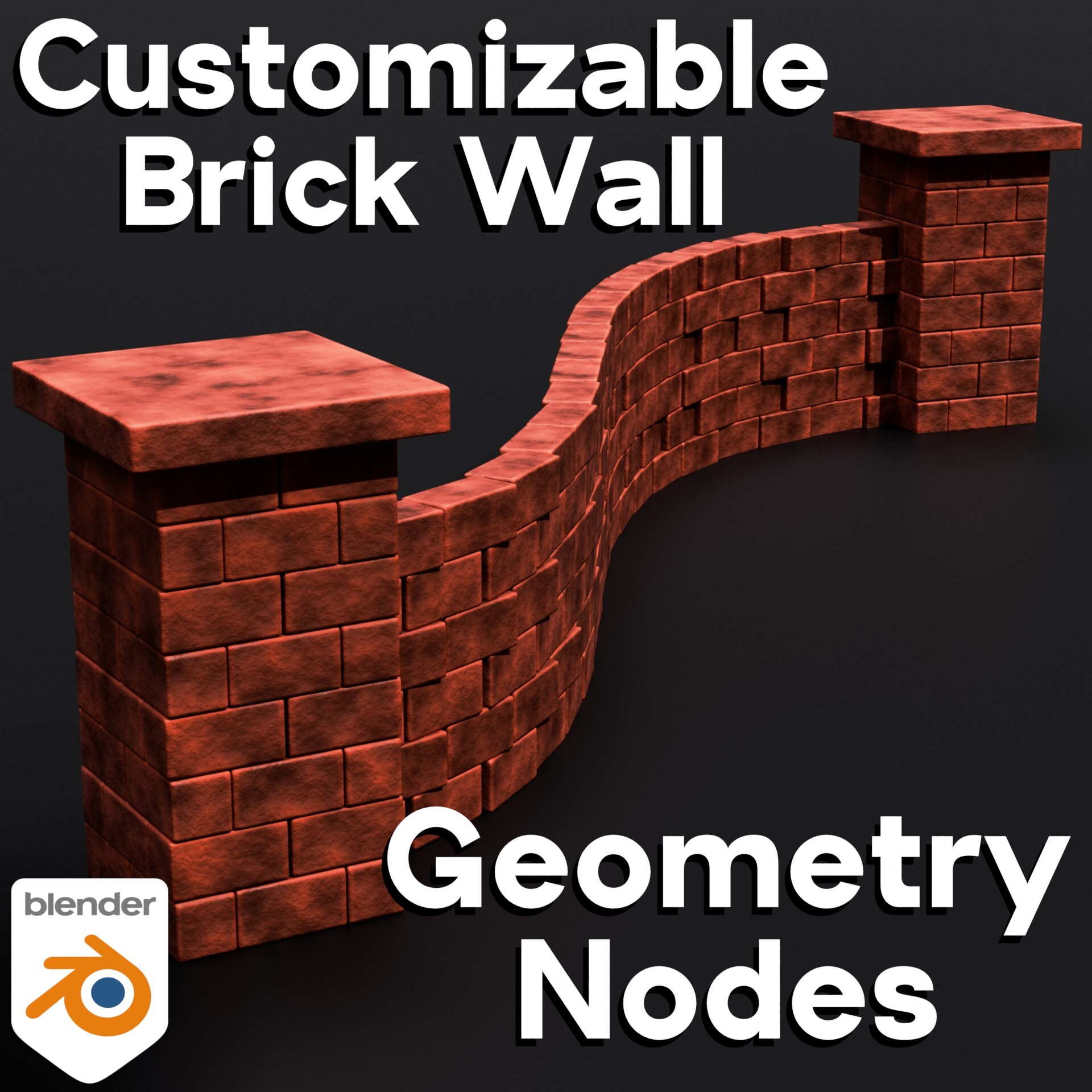 ArtStation - Customizable Brick Wall - Geometry Nodes (Blender Tutorial)