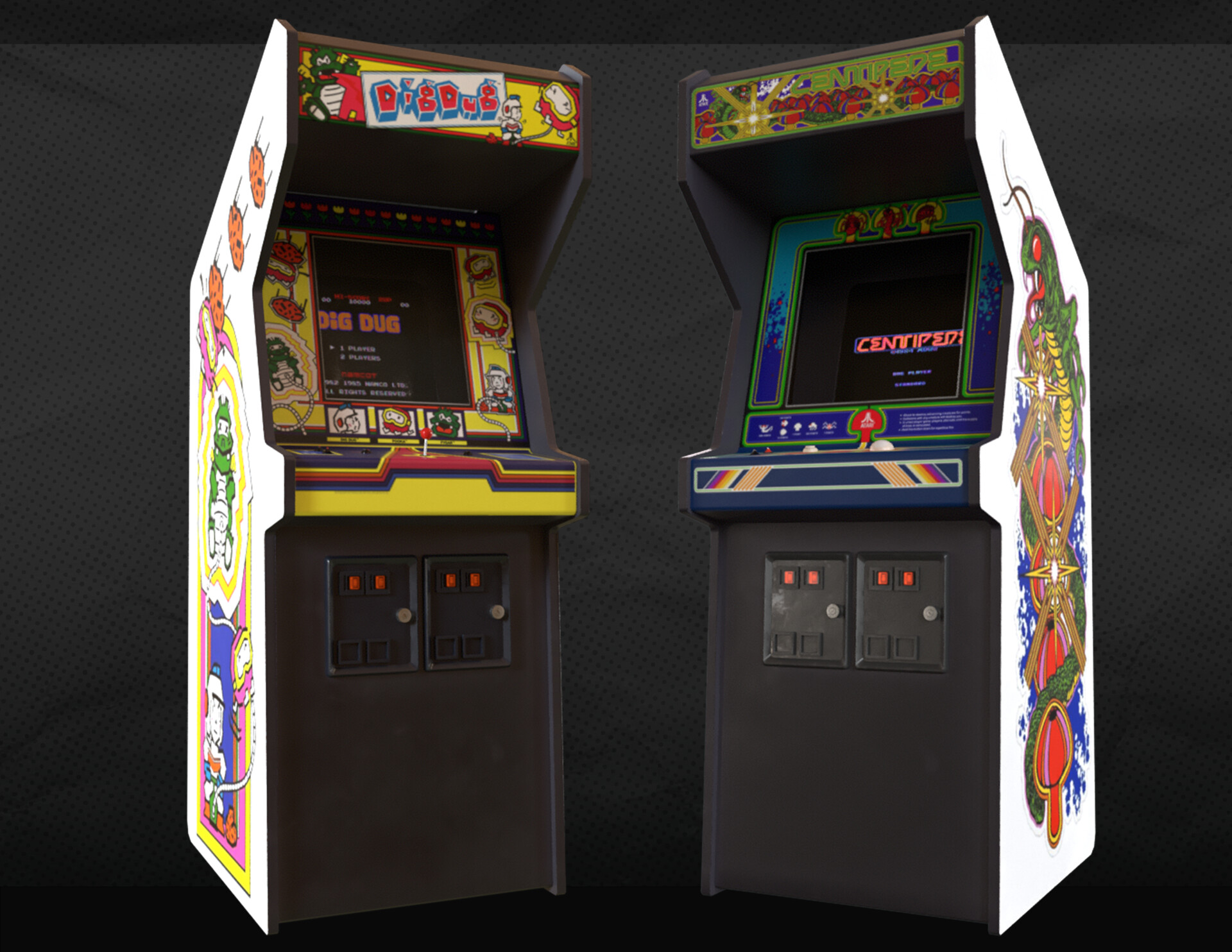 ArtStation - Dig Dug and Centipede Arcade Machines