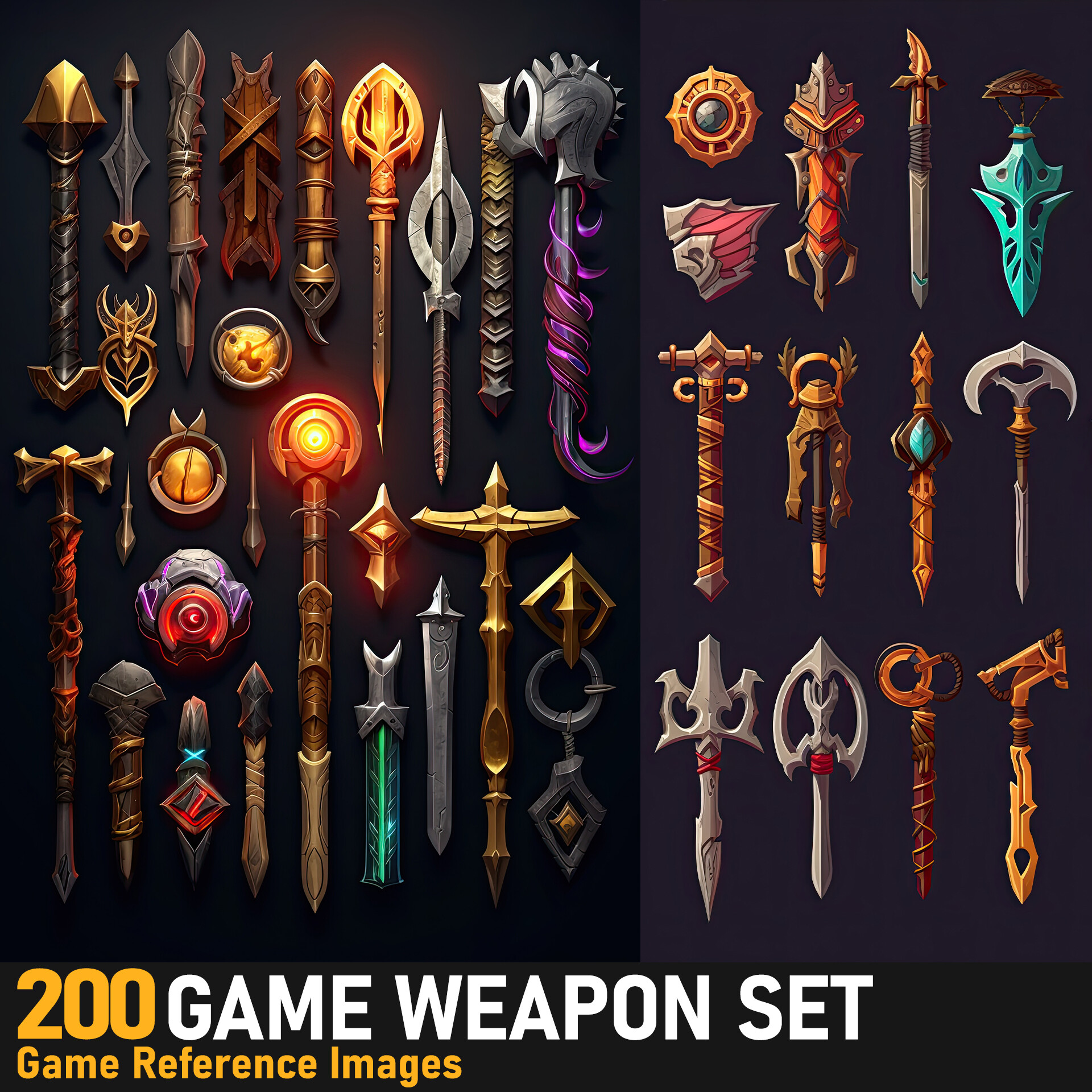 Vio Lemurian Game Weapon Set 4k Reference Images