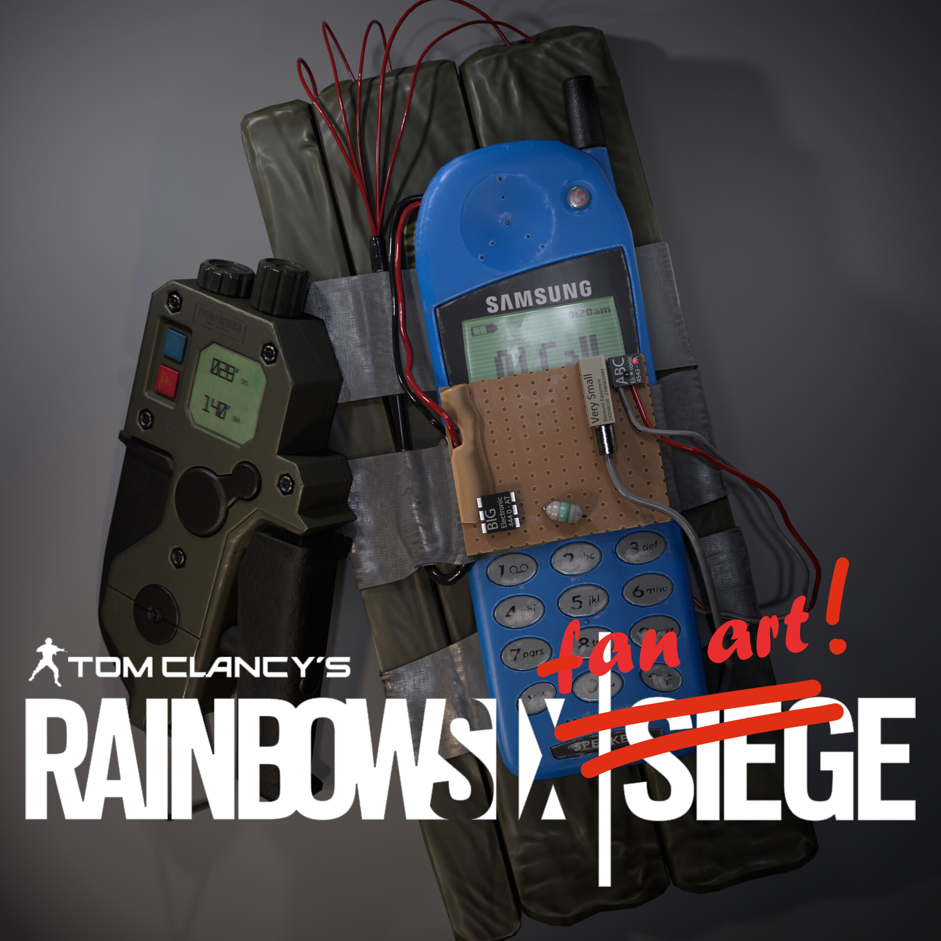 Youngjay rainbow six siege c4_cellphone, detonator