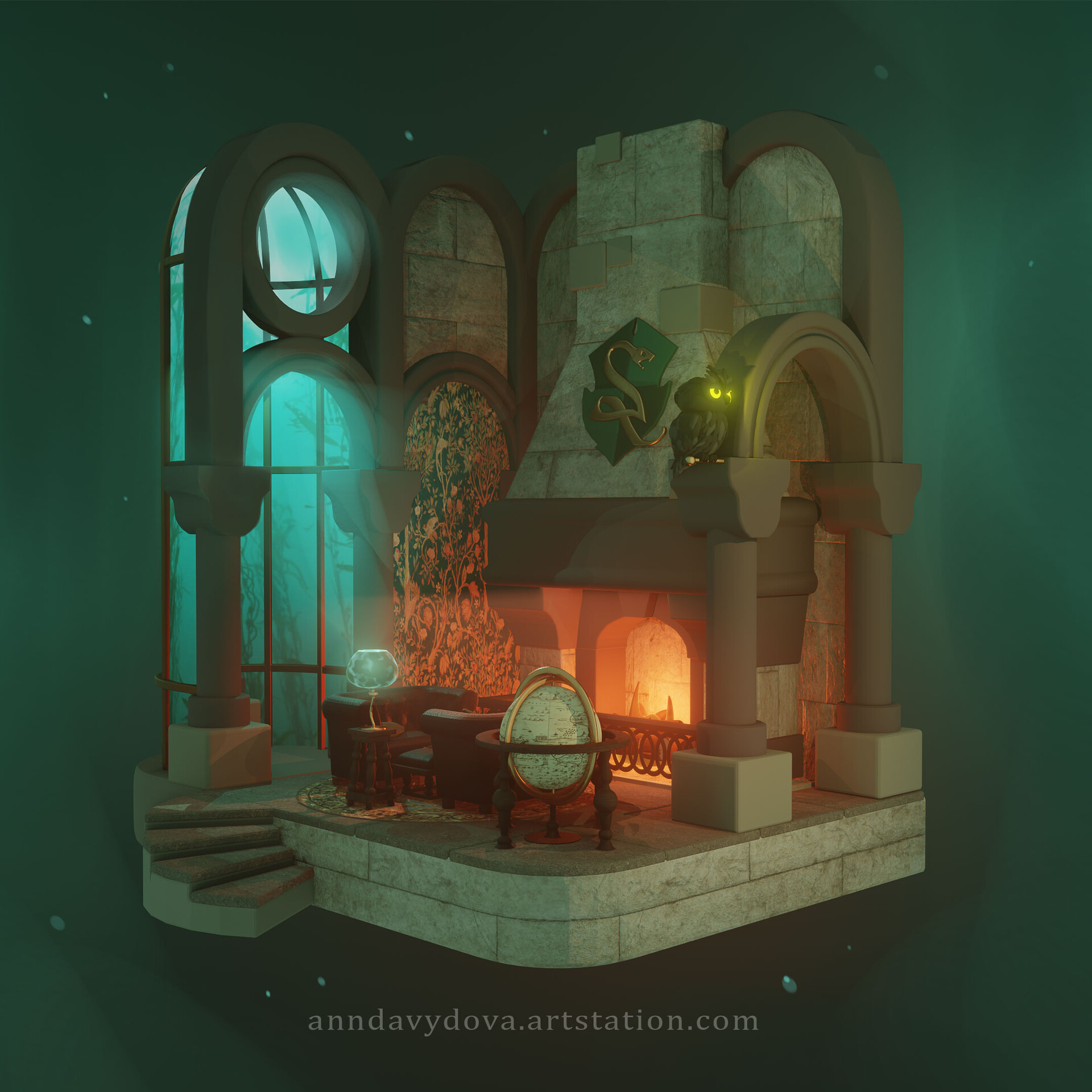 ArtStation Slytherin Common Room   Anna Davydova Anna Davydova 2 