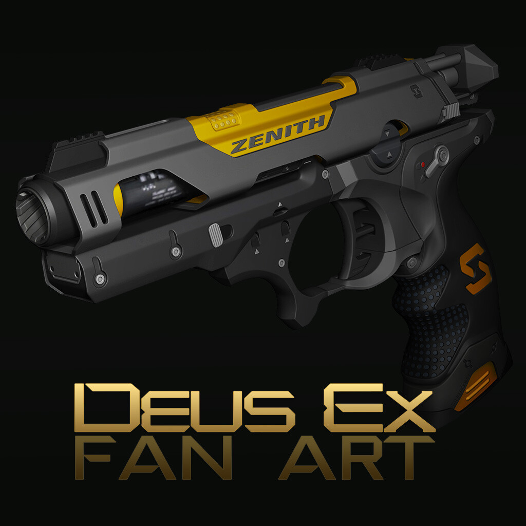 ArtStation Tranquilizer Gun Deus Ex Mankind Divided FANART