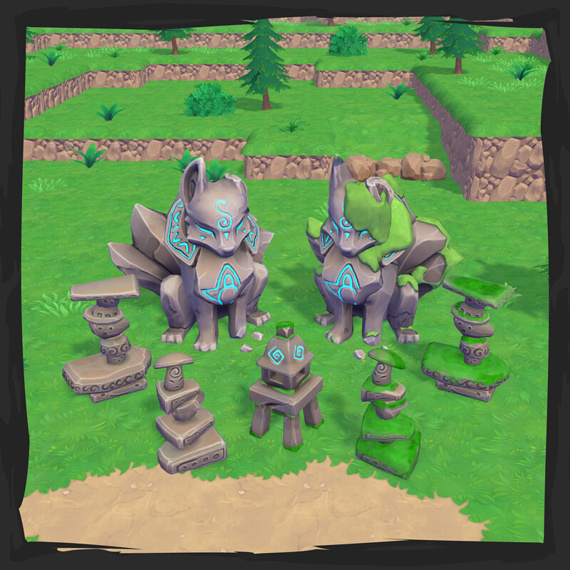 Cancelled Project - Fantasy Farm RPG - Statues
