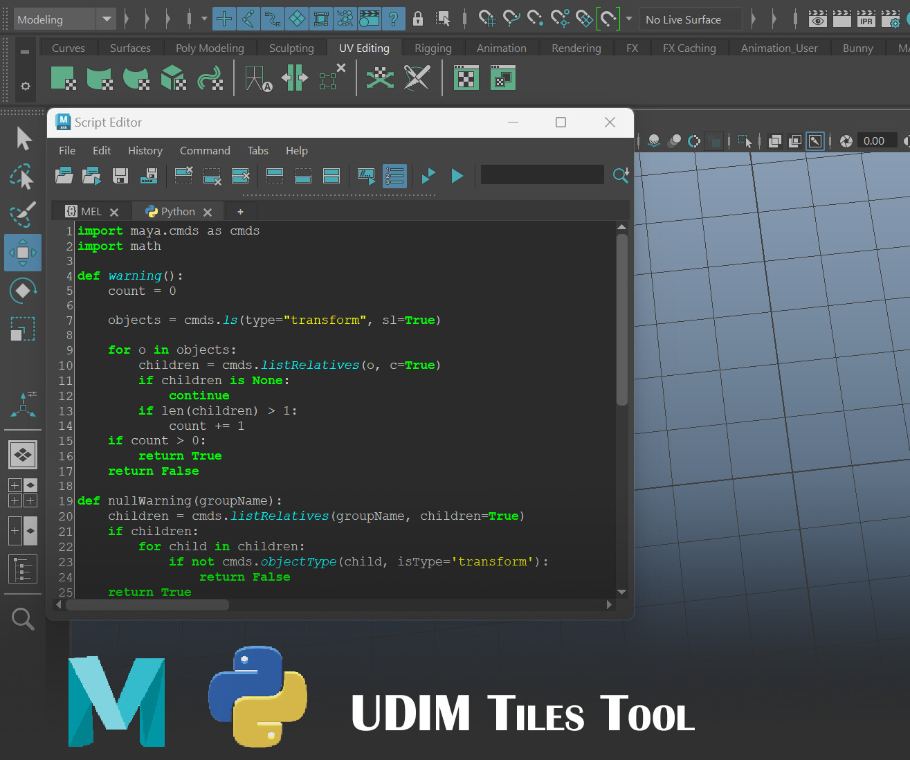 ArtStation - Maya Python Tool (UDIM tiles tool)