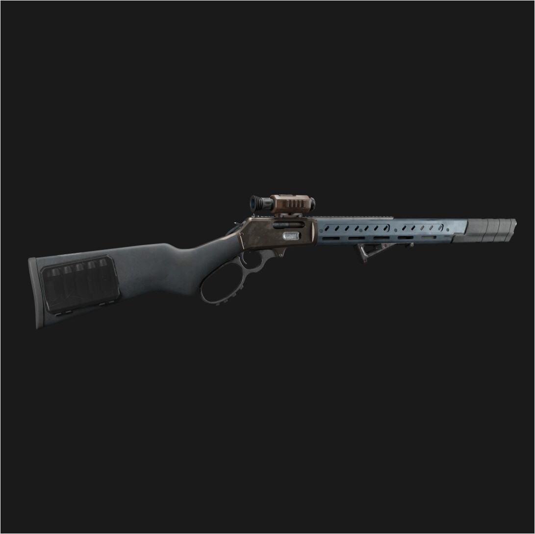 ArtStation - Lever Action Marlin 1895 - Futuristic