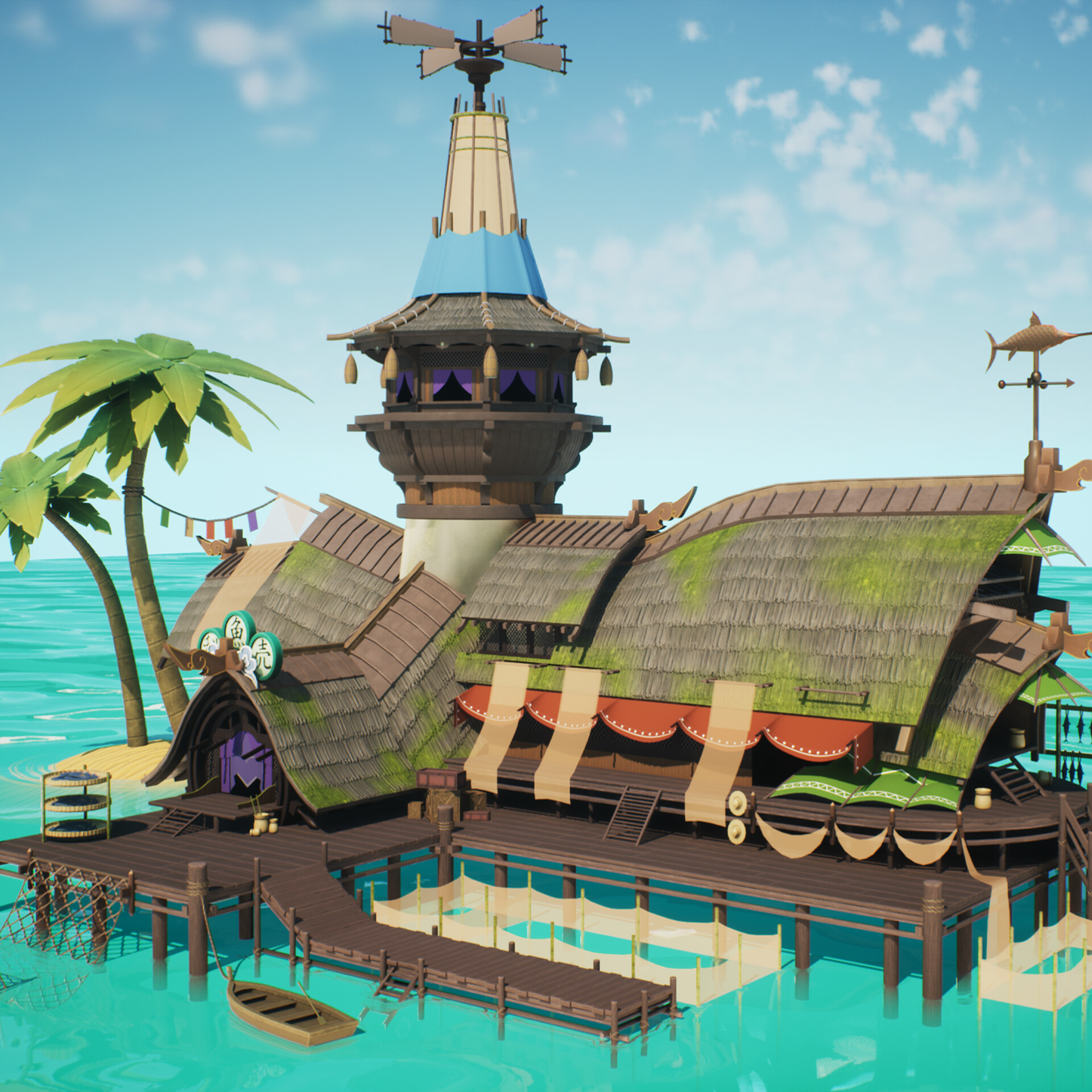 ArtStation - Stylized environment - Fisherman's house