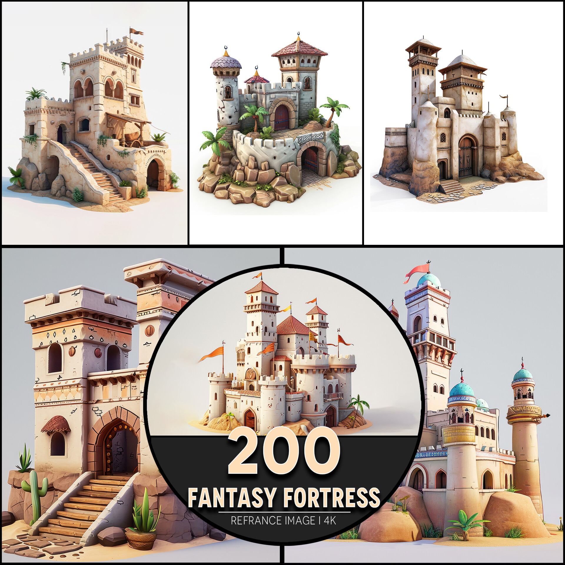 ArtStation - Fantasy Fortress 4K Reference/Concept Images