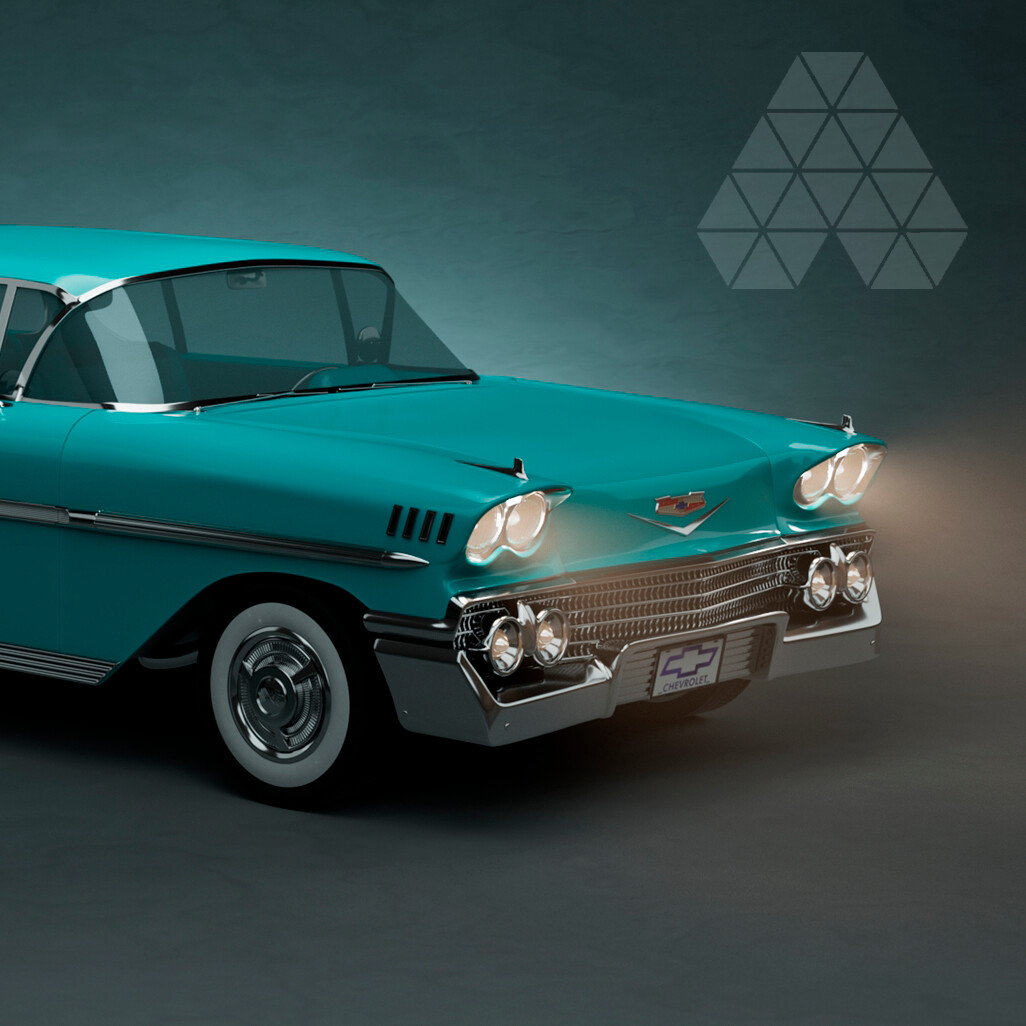 ArtStation - Chevrolet Impala 1958