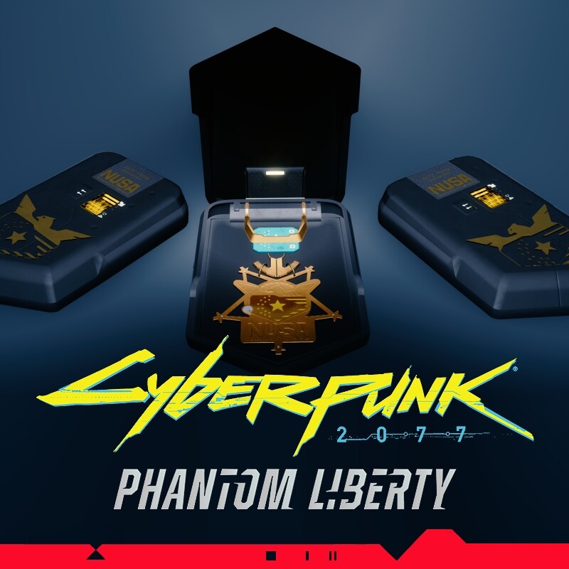 ArtStation - Cyberpunk 2077: Phantom Liberty Honor Pin - Asset