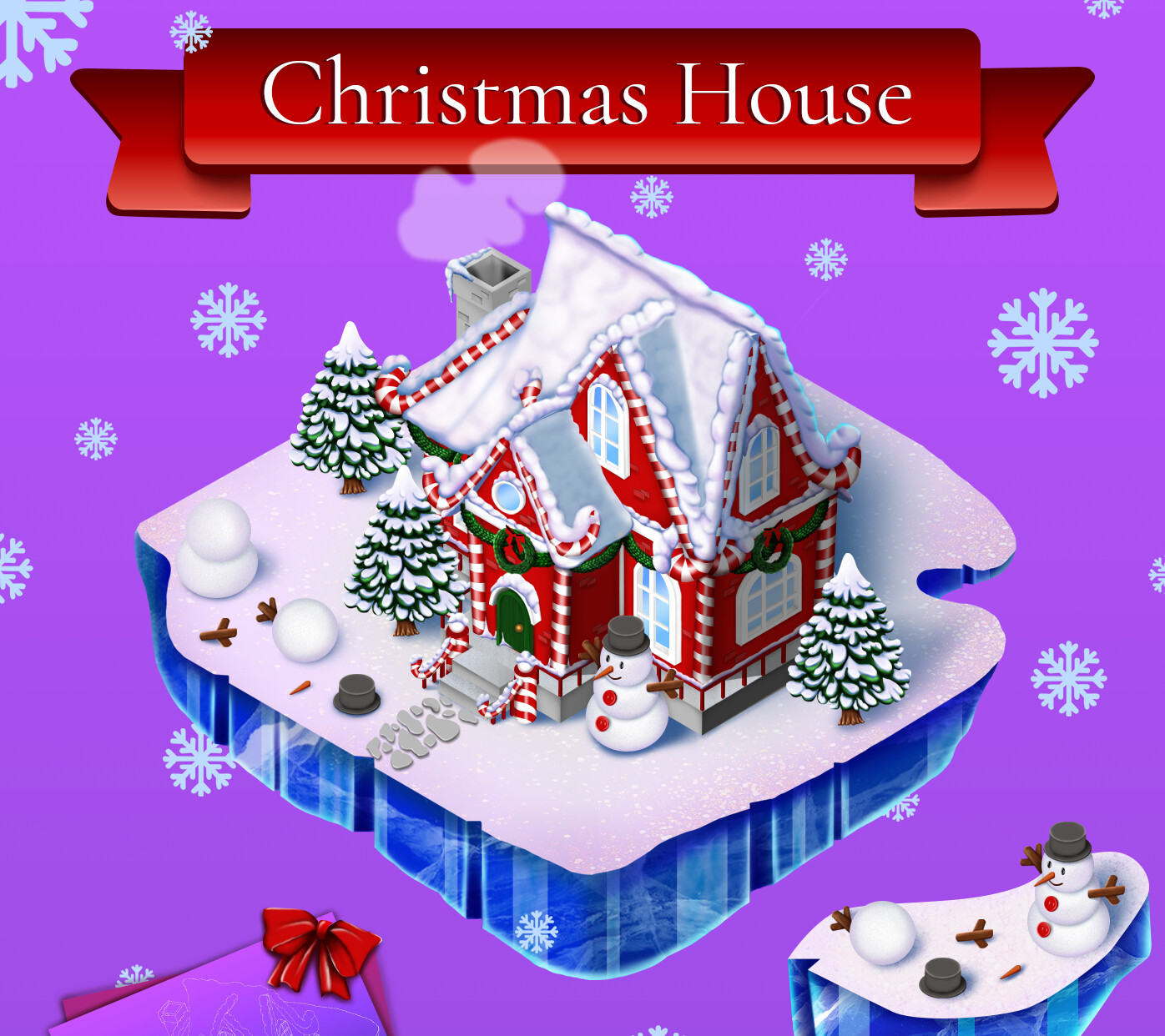 ArtStation Showcasing the Design Process for a Christmas House