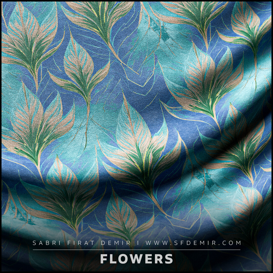 Flowers Fabric Cotton PBR Material / Texture Pack