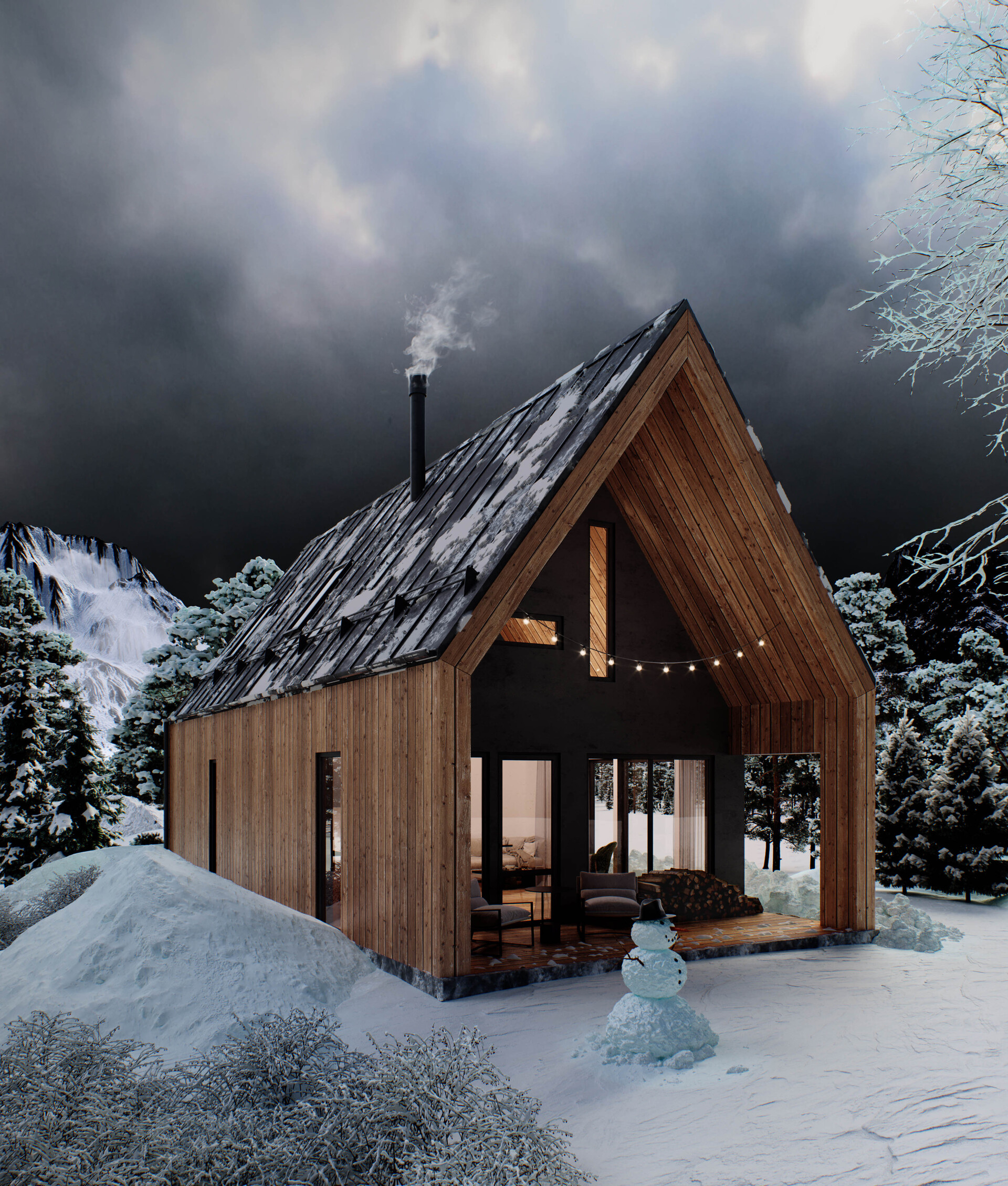 ArtStation - Winter cabin