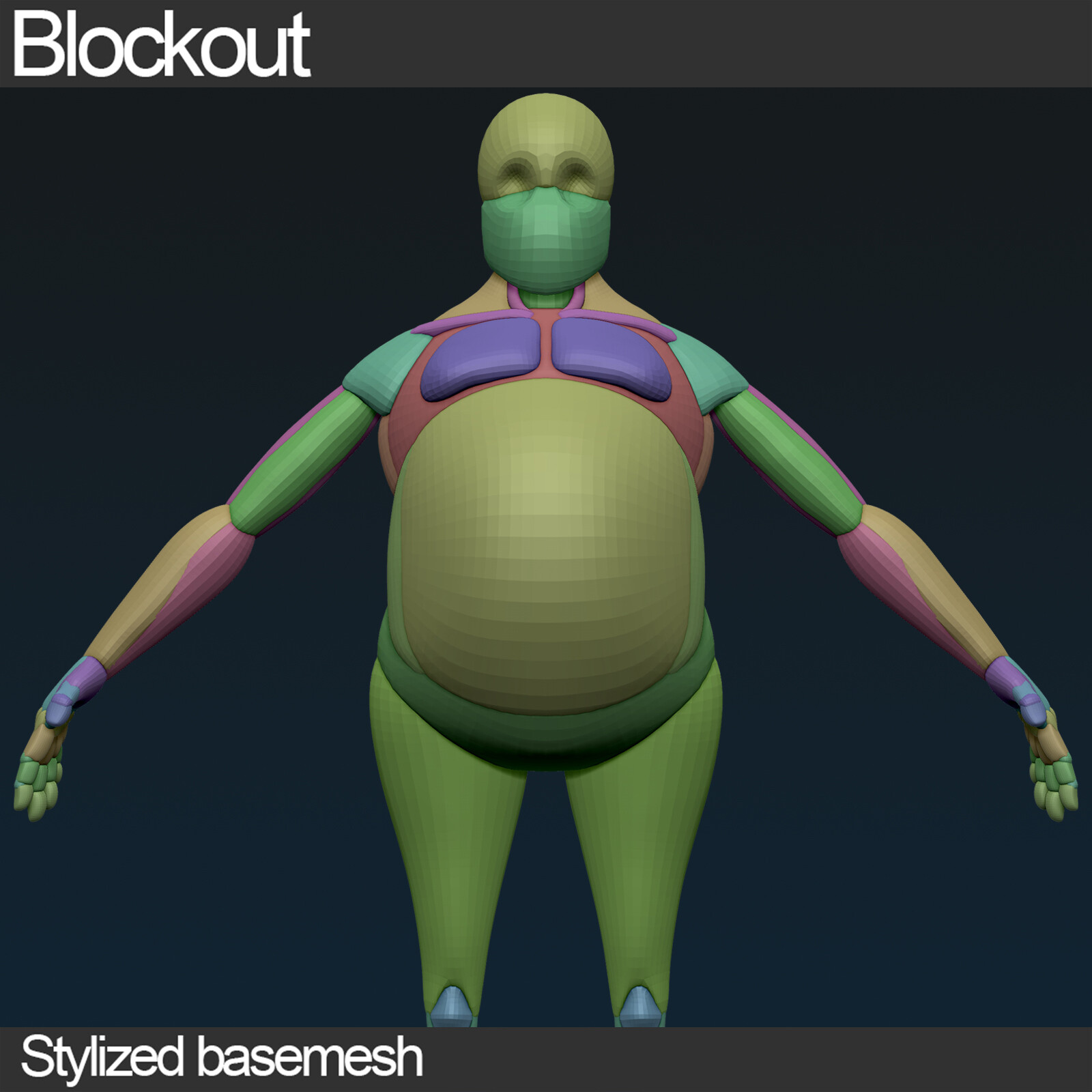 ArtStation - Stylized Anatomy Basemesh Character Blockout (Zbrush ...