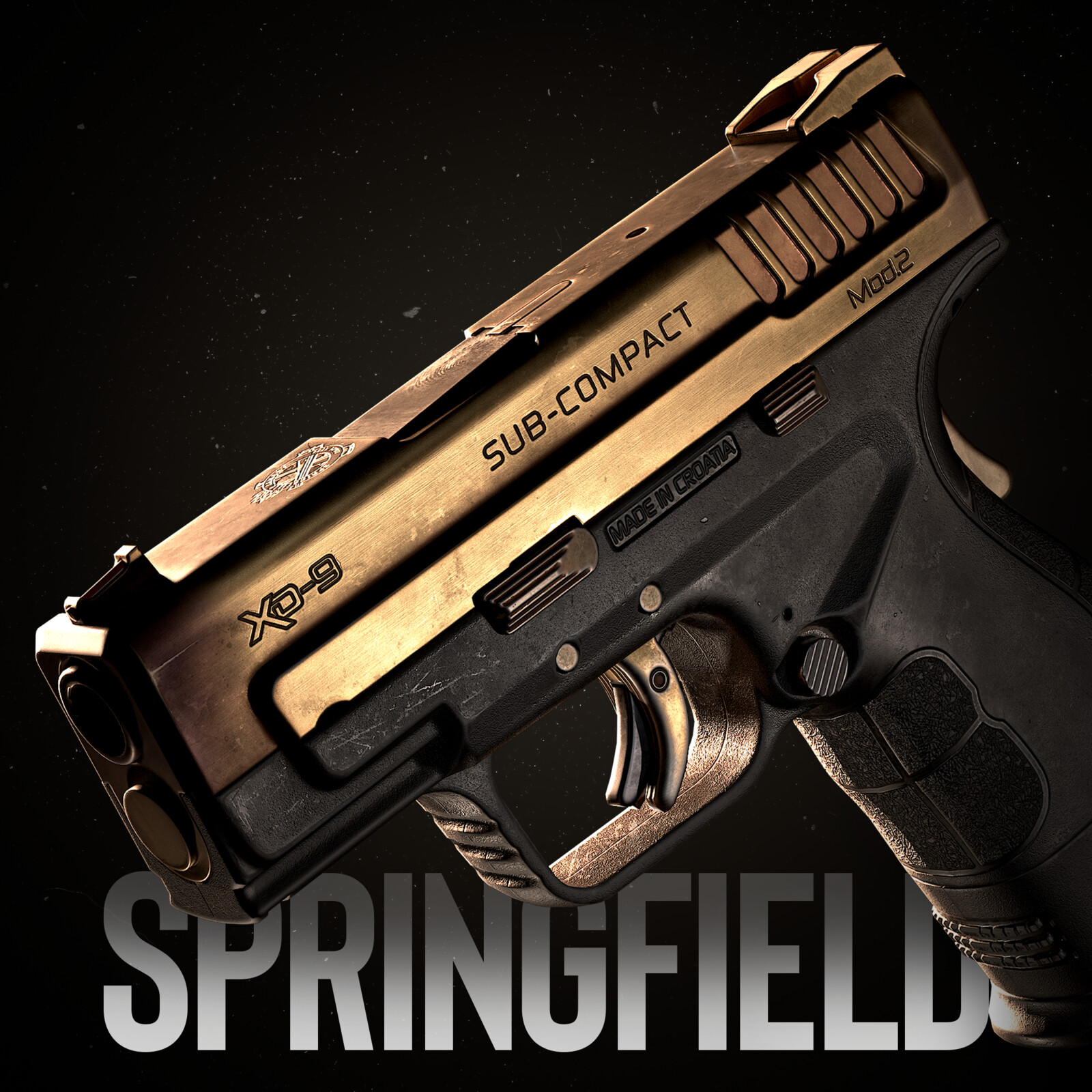 Springfield XD9 : DEFIANT GOLD