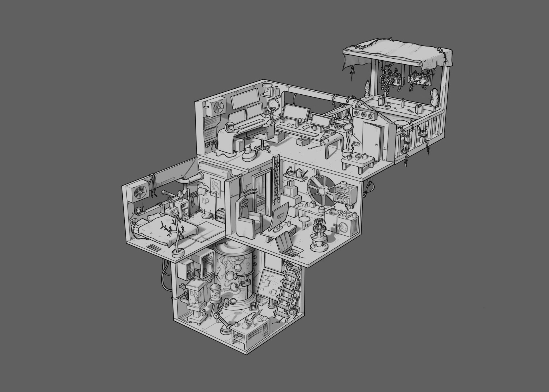 ArtStation - Cyberpunk housing