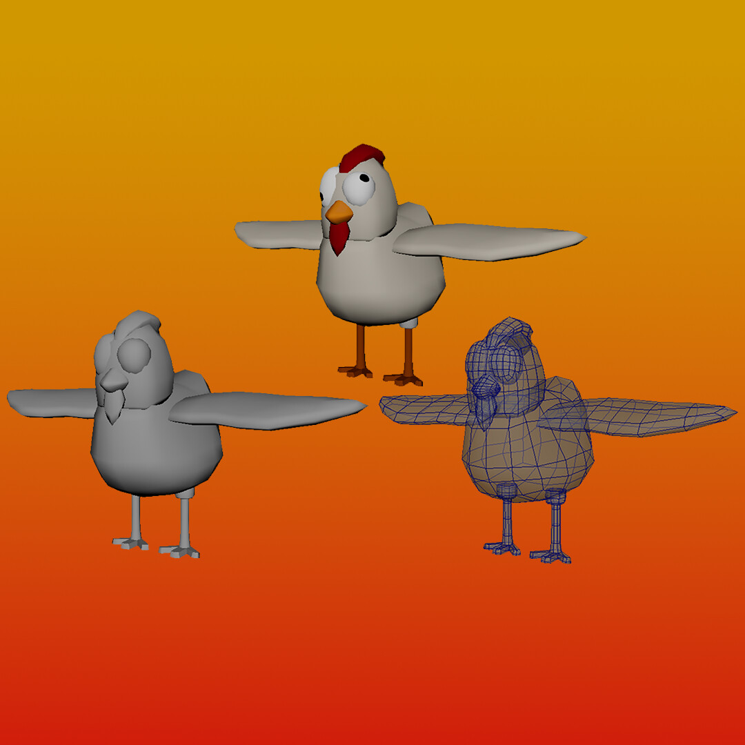 ArtStation - Chicken Lowpoly