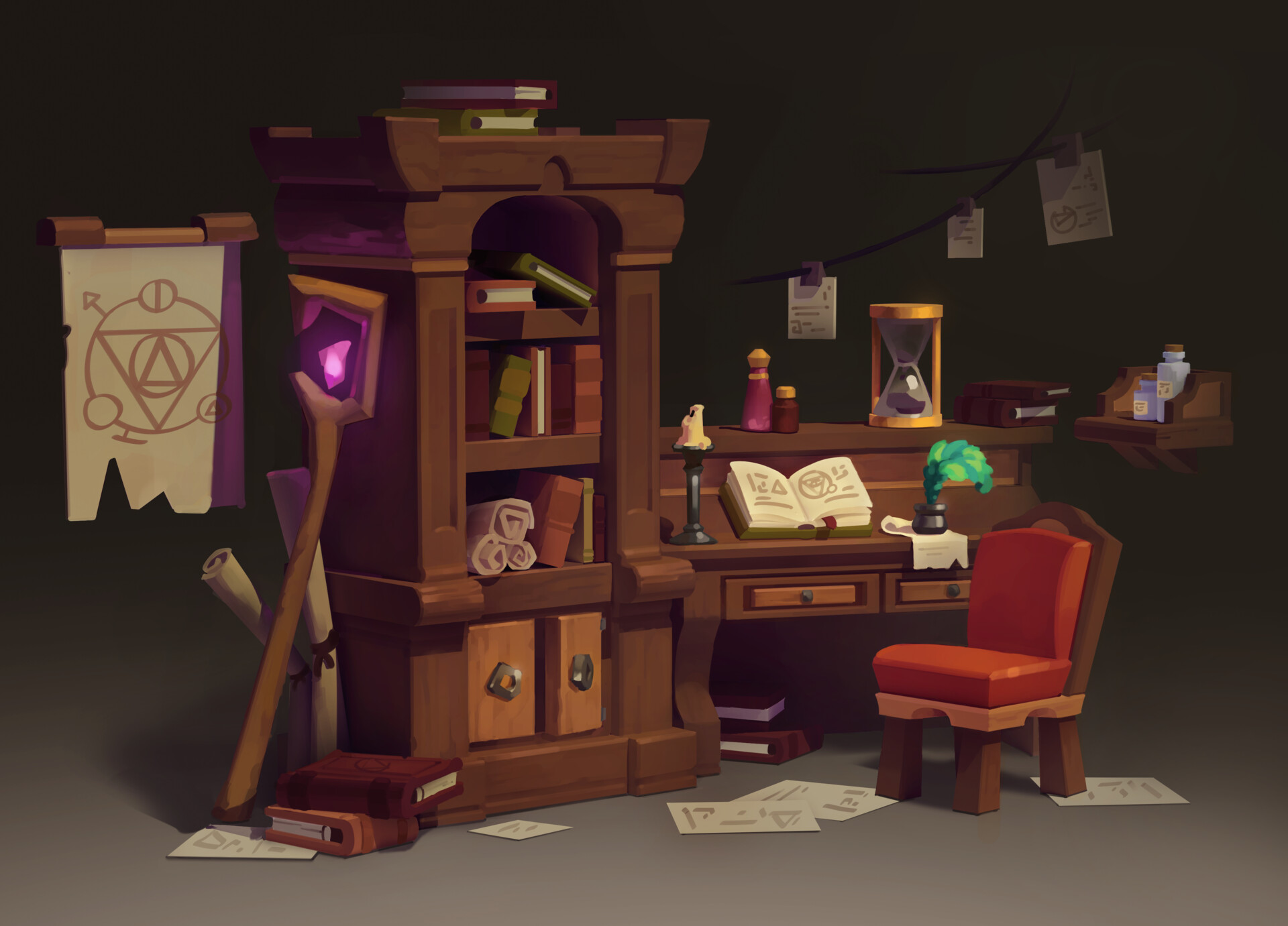 ArtStation - Magician's workspace