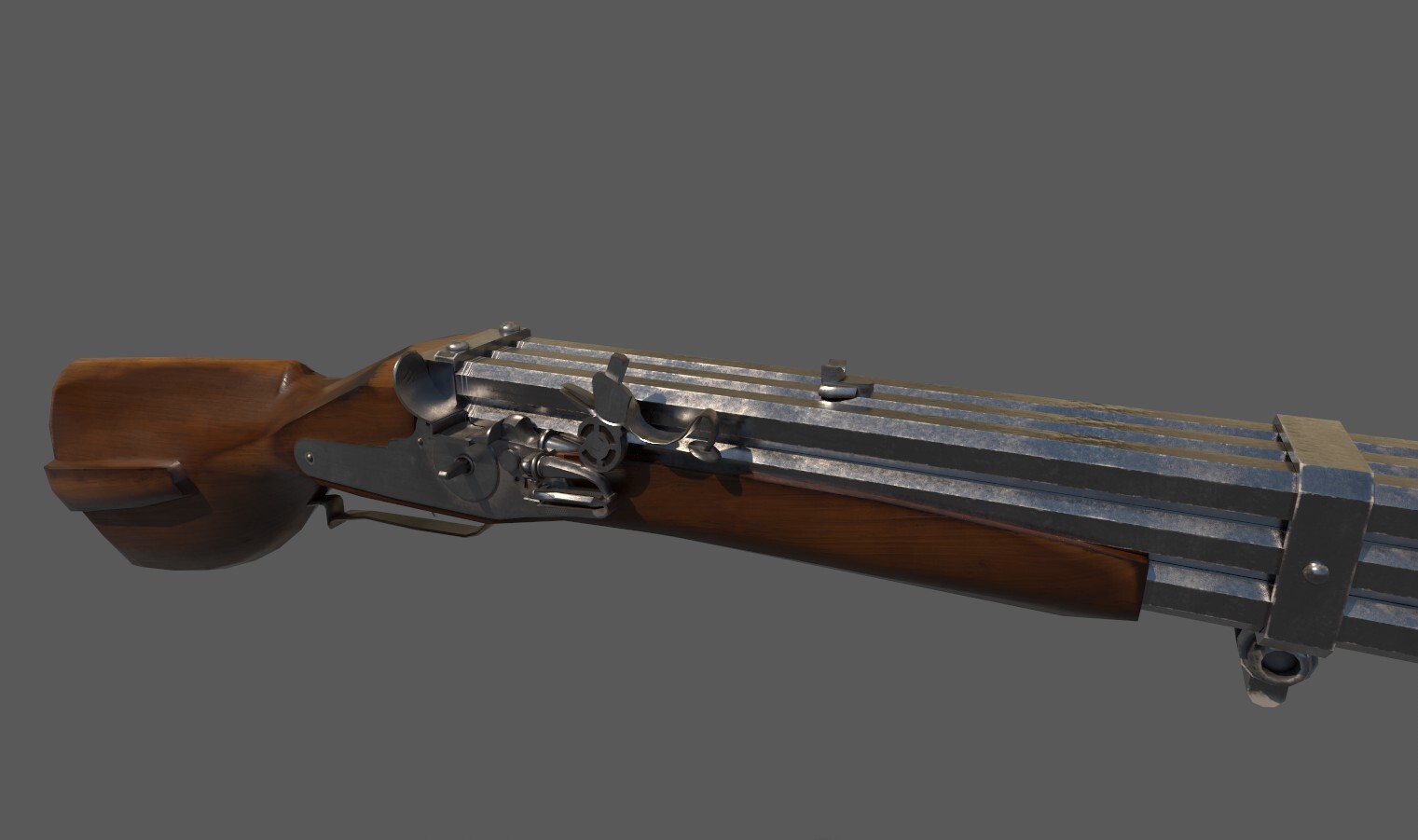 ArtStation - Polish Nine Barrel Flintlock Volley Rifle