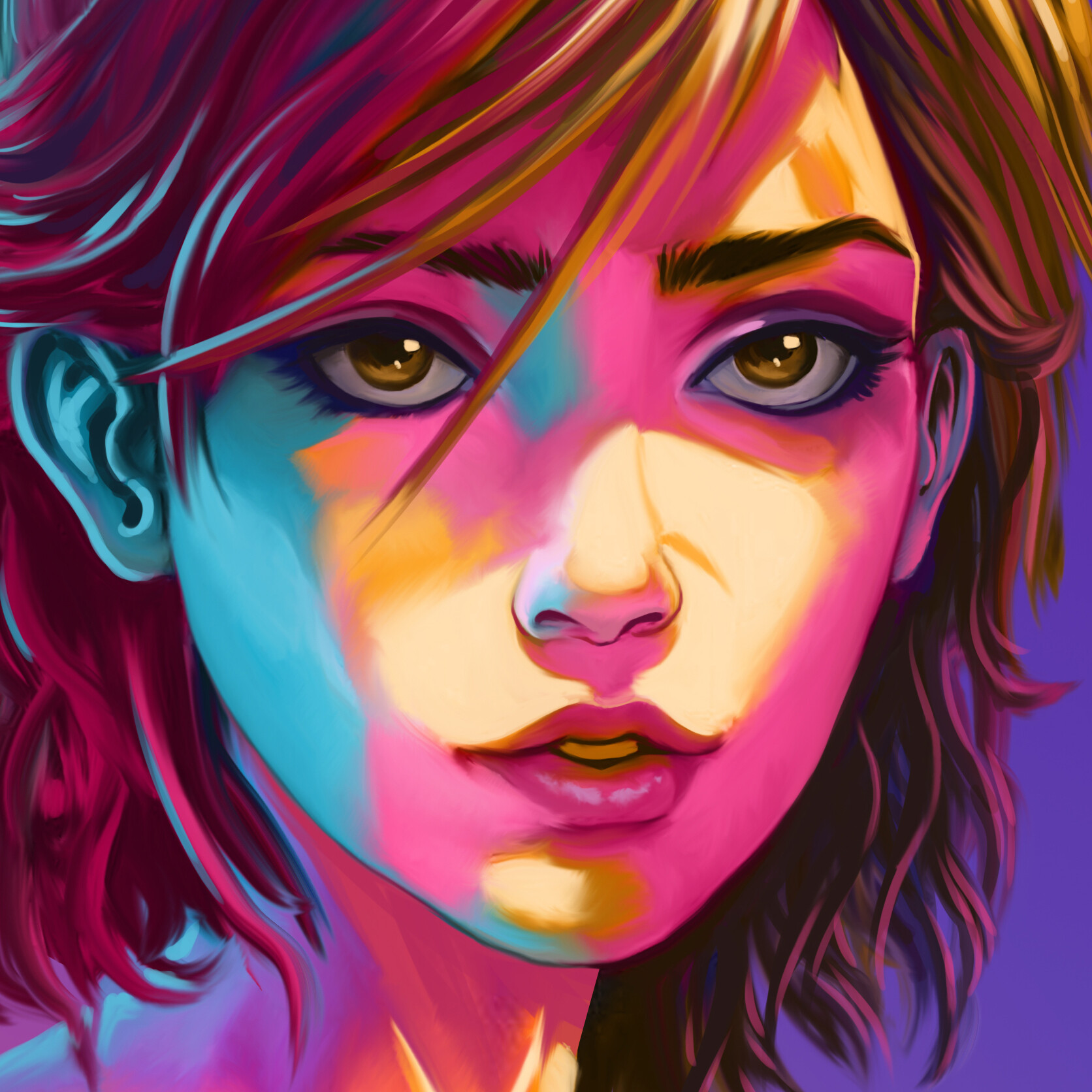 ArtStation - Portrait multi-couleurs