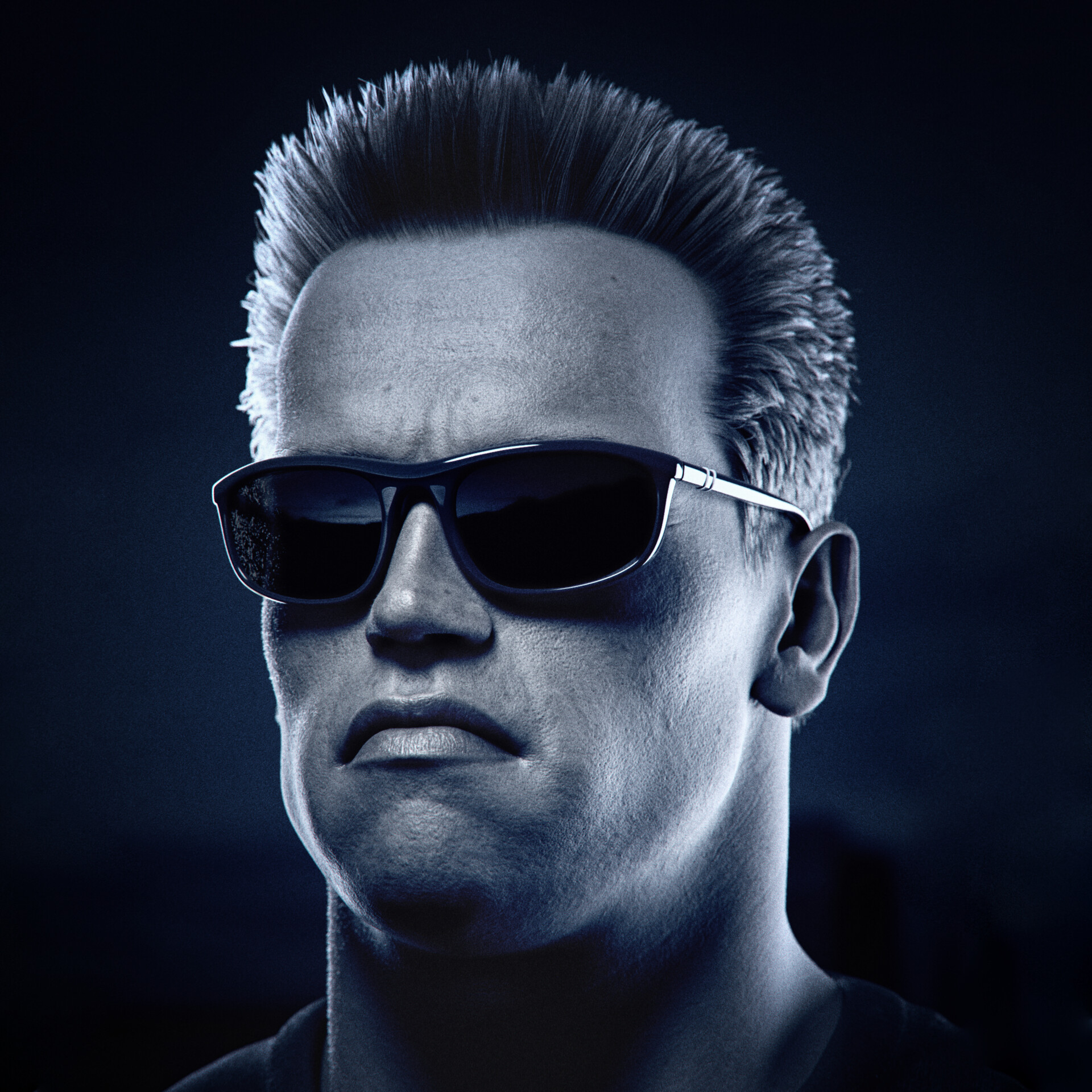 ArtStation - Arnold Schwarzenegger Likeness (Terminator 2: Judgment Day)