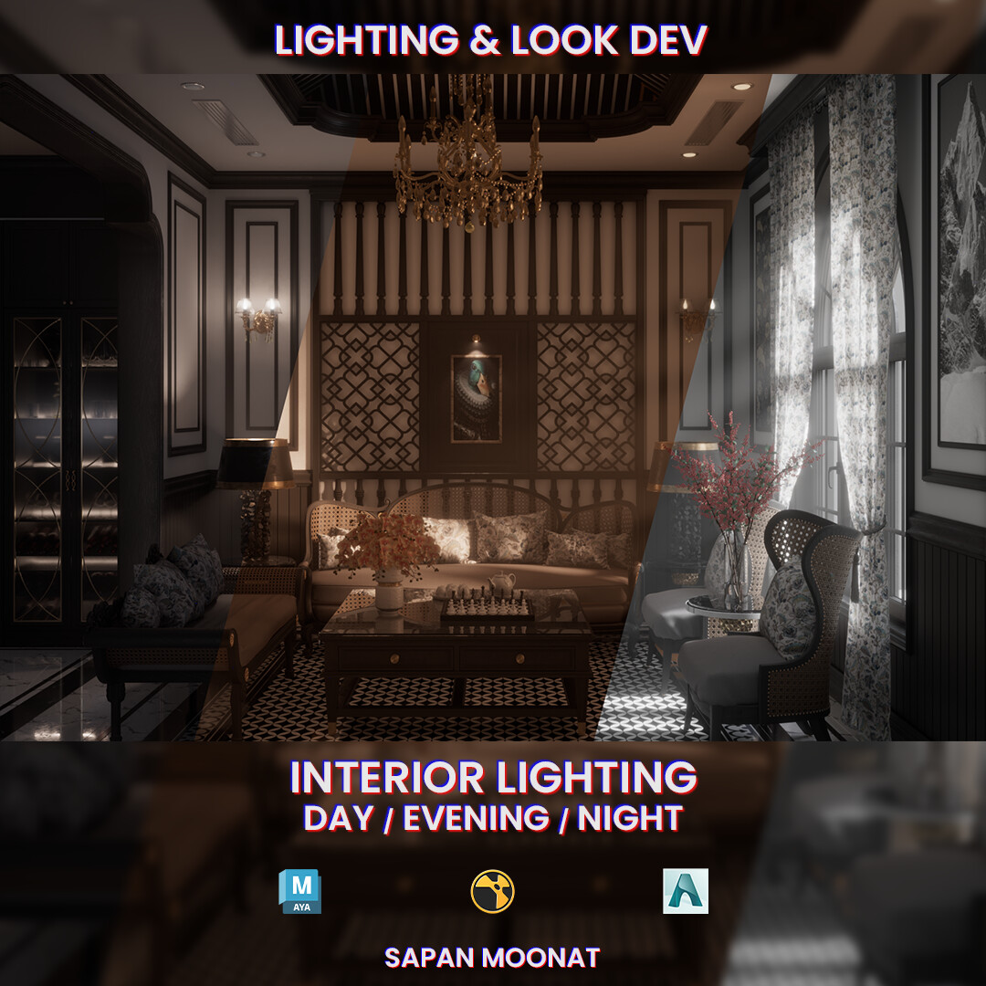 ArtStation - Interior Lighting (Day, Evening & Night)