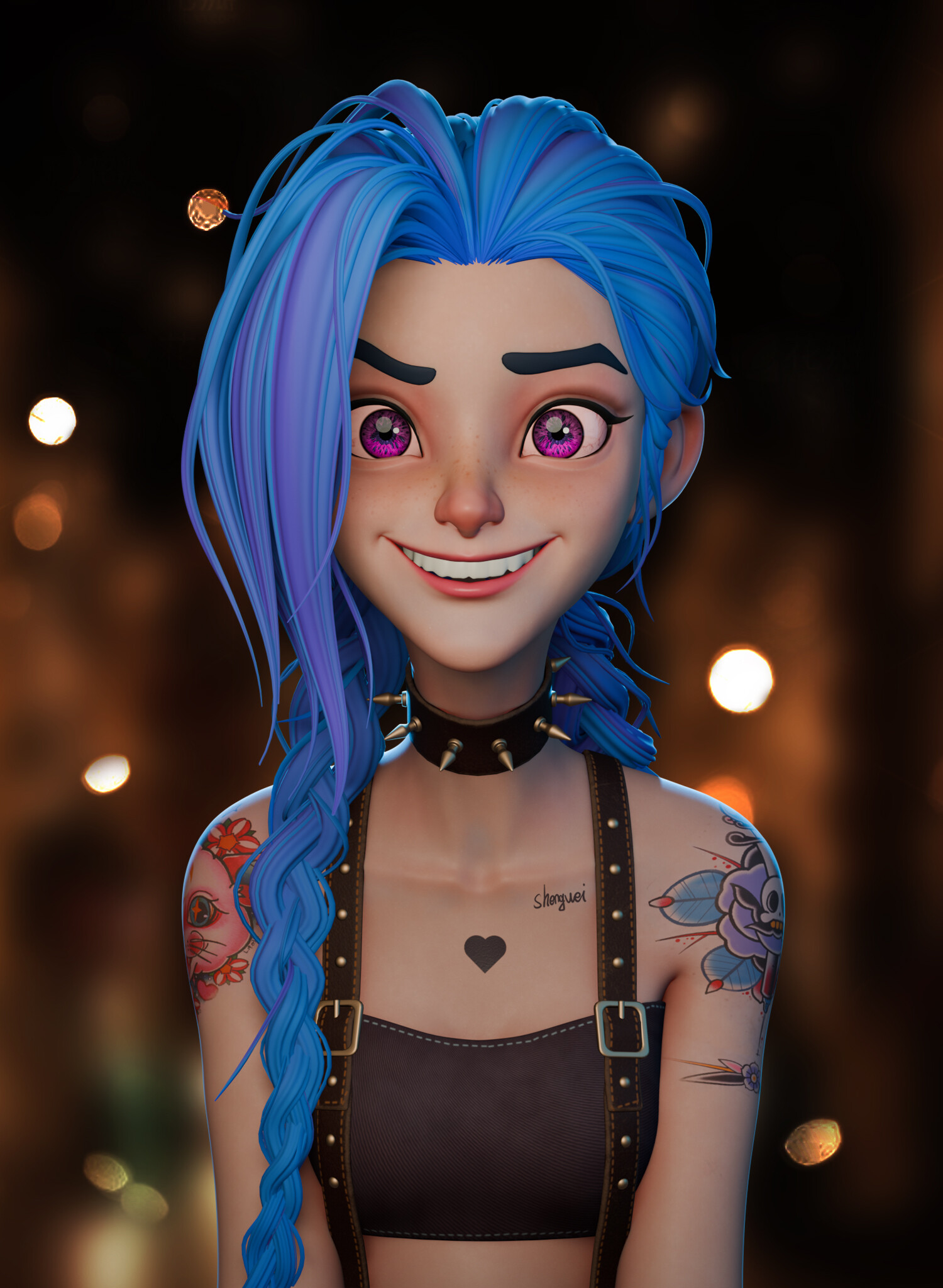 ArtStation - 3D风格化角色金克丝 jinx