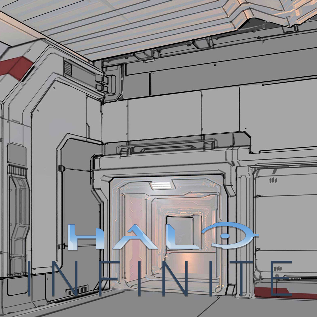 Halo infinite season 4 Scarr - line drawings