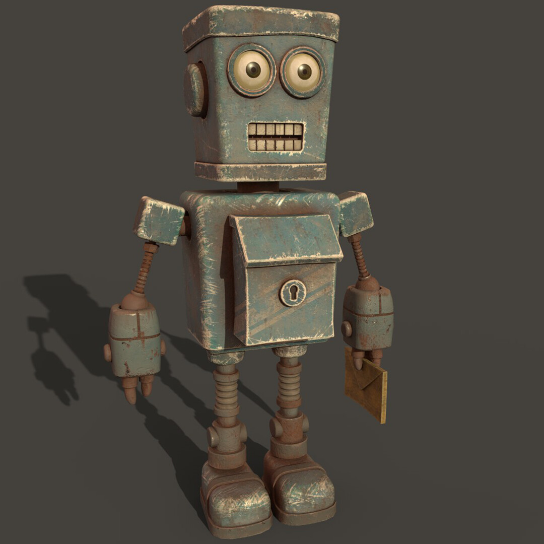 ArtStation - Stylized Robot Postman Character (YouTube tutorial included)