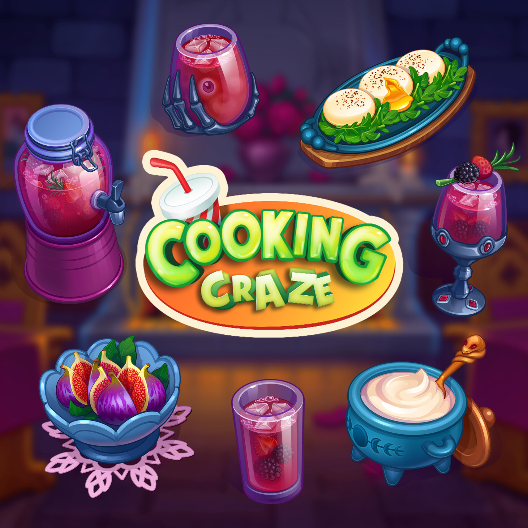 ArtStation - Food for Cooking Craze mobile game