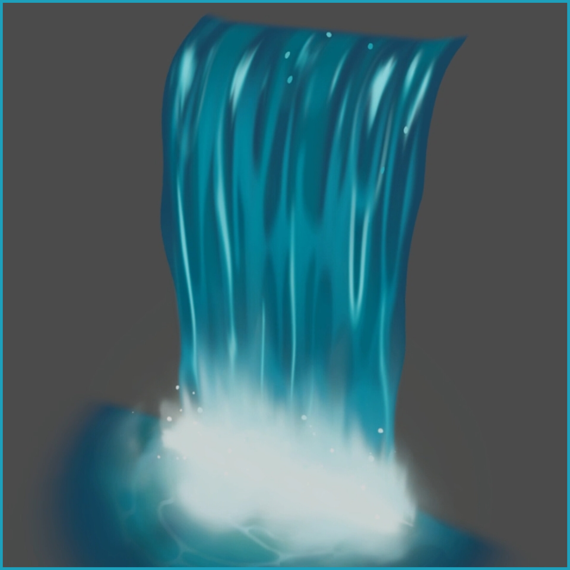 ArtStation - Stylized Waterfall