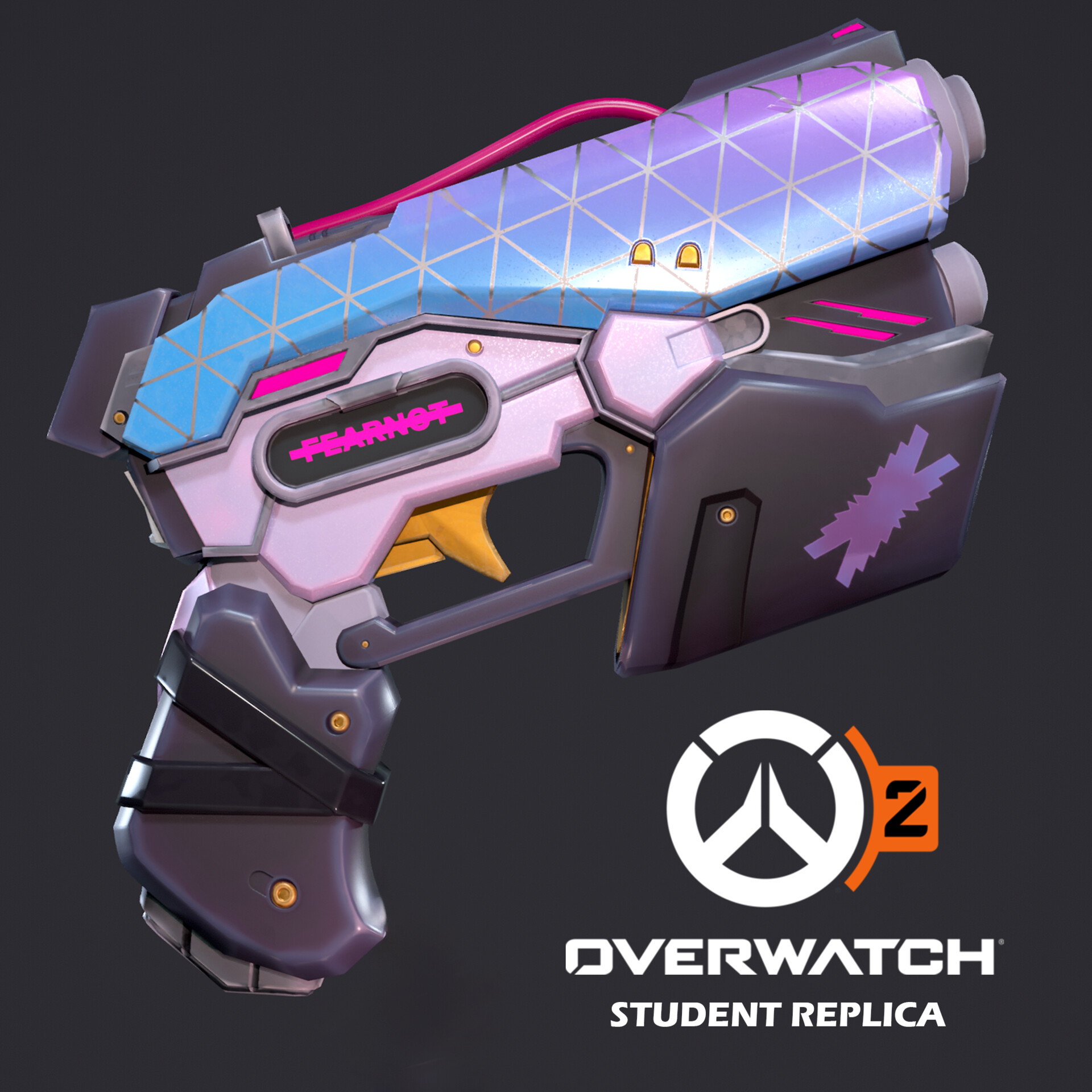 ArtStation - D.VA LE SSERAFIM Skin Weapon (Overwatch 2) - Student Recreation