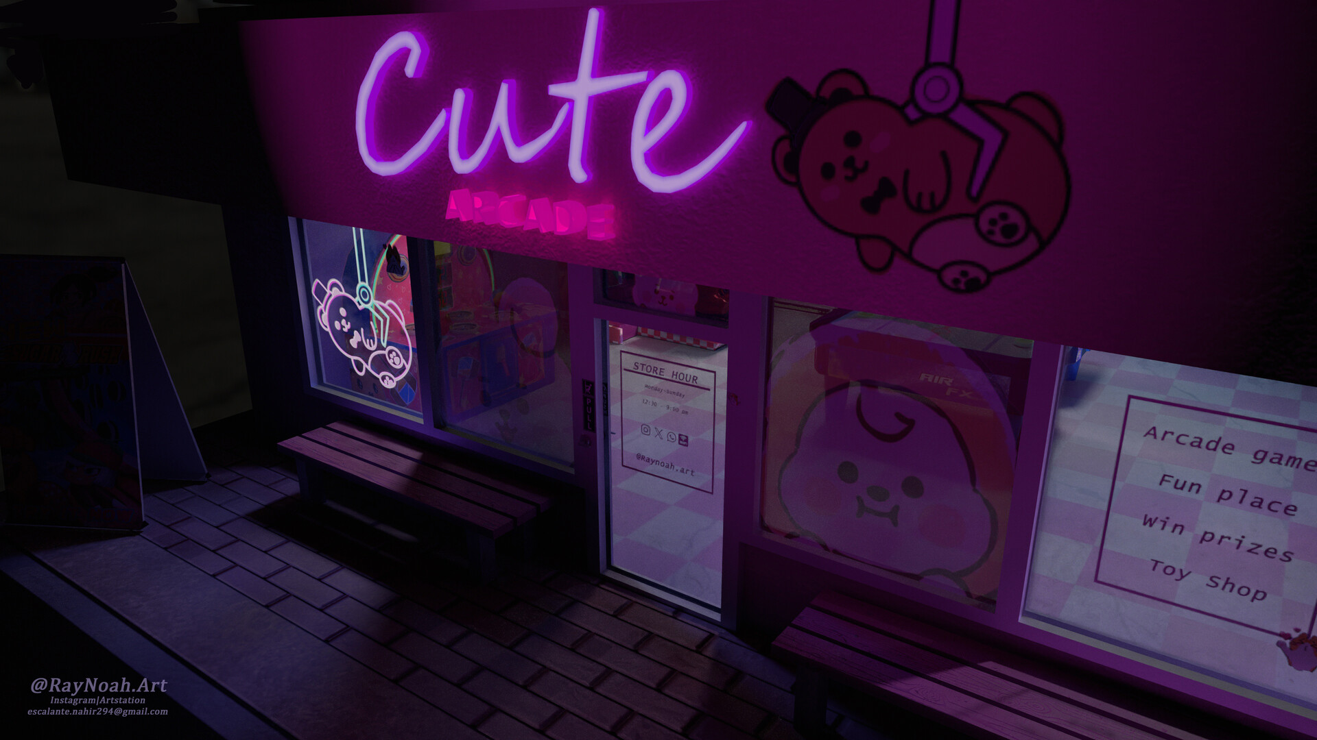 ArtStation - Cute Arcade Diorama