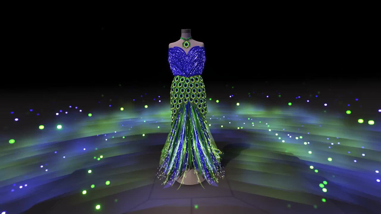 Peacock Dress - Virtual Reality Fashions