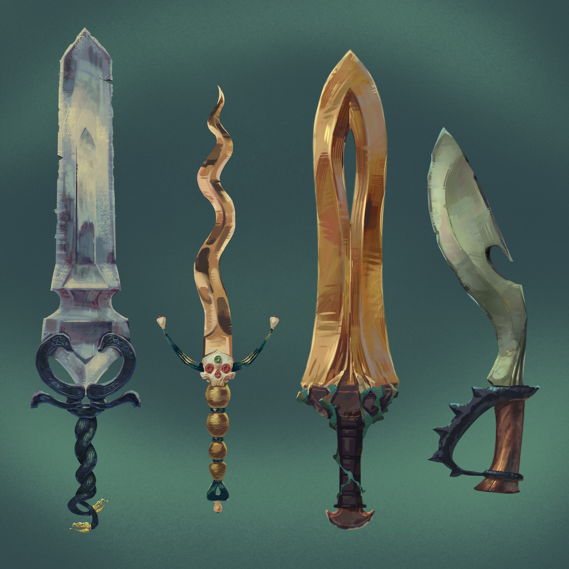 ArtStation - Fantasy swords and daggers