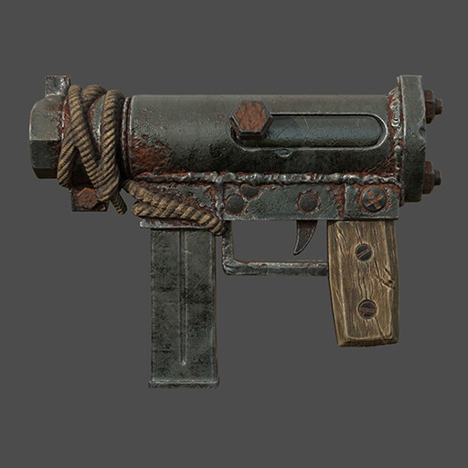 ArtStation - Machine Gun Texturing