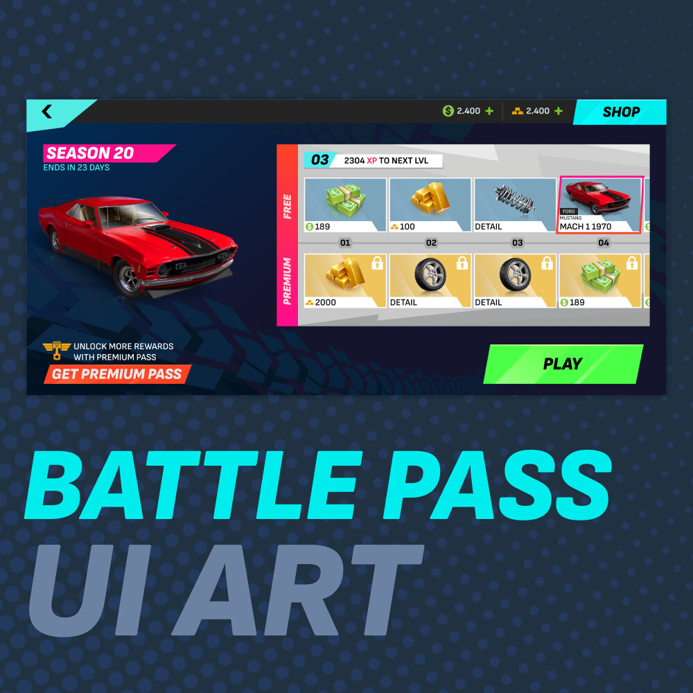 ArtStation - Racing game | Battle pass UI\UX