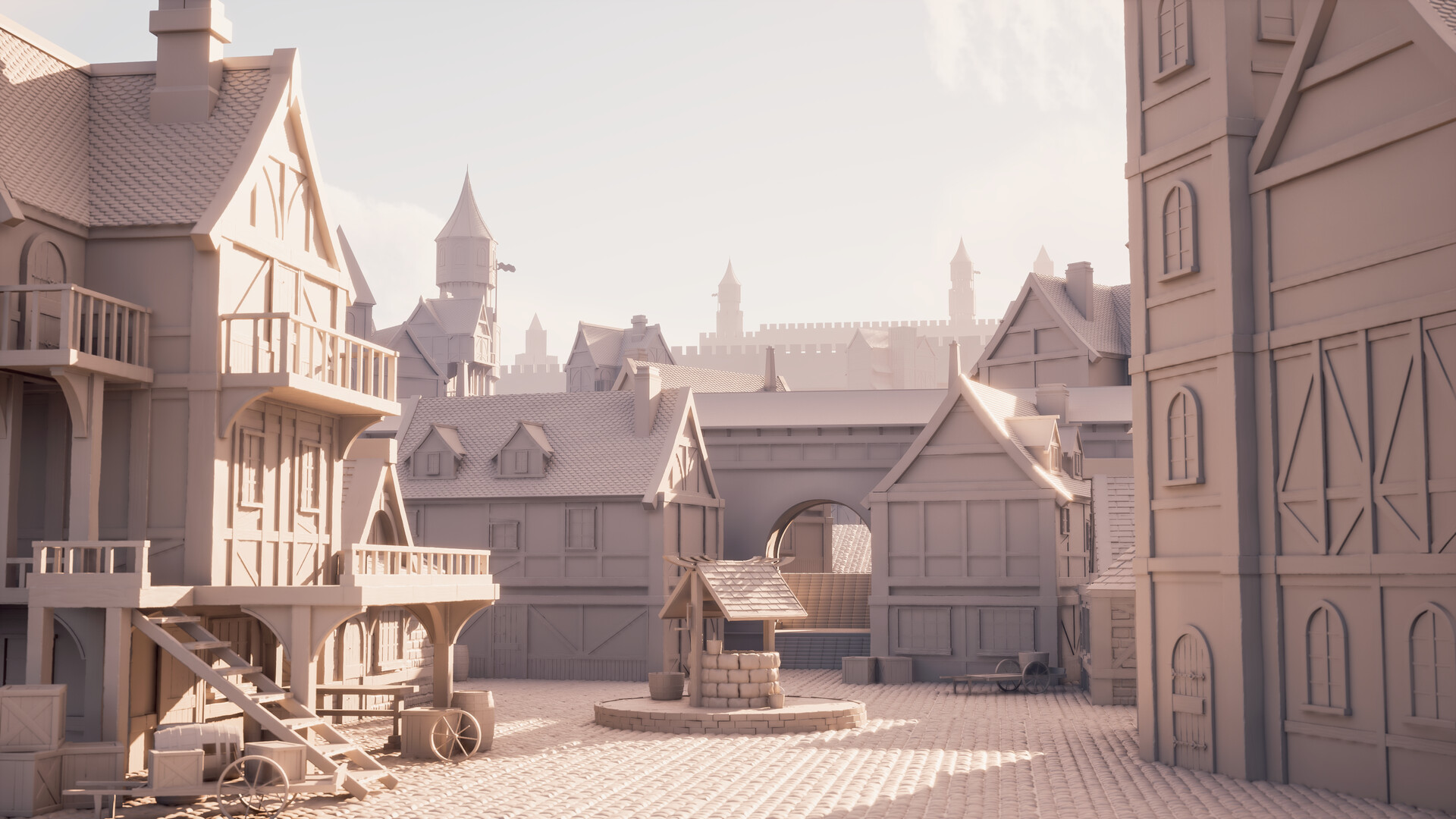 ArtStation - Brick by Brick: Building a Medieval Town (Work in progress ...