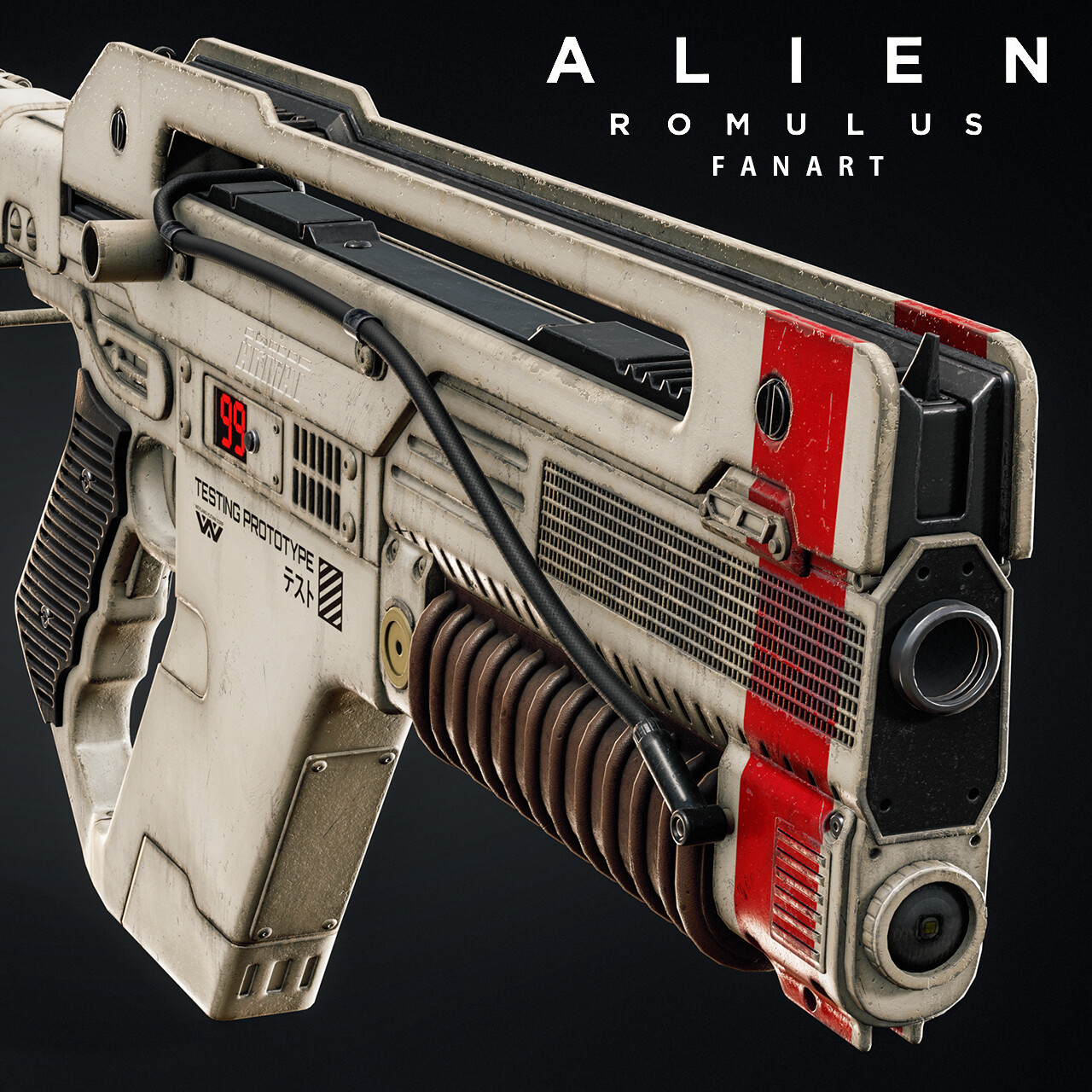 ArtStation - Alien Romulus pulse rifle prototype