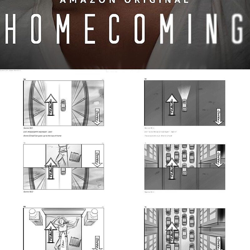 HOMECOMING SEASON 1 CAR MONTAGE SEQUENCE