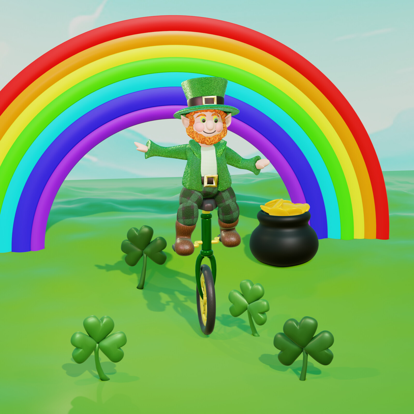 Leprechaun on a Unicycle