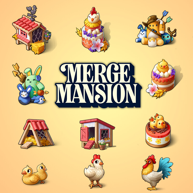 ArtStation Merge Mansion Easter and Leaderboard Pack 🐣