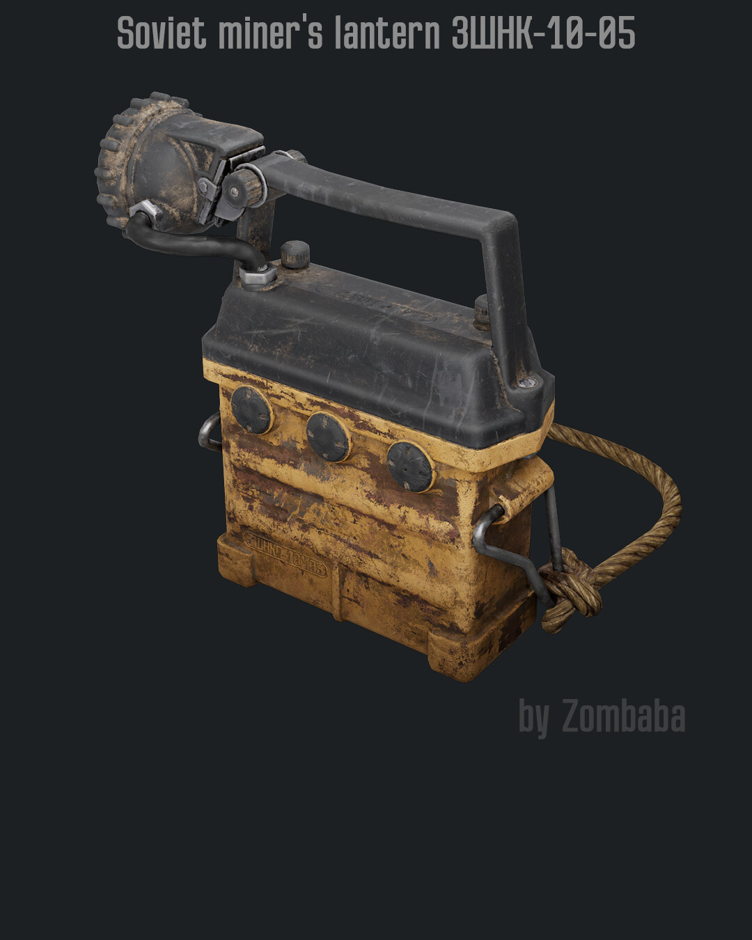 ArtStation - Soviet miner's lantern ЗШНК-10-05