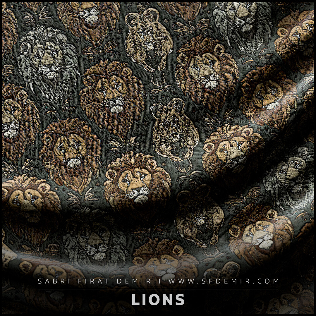 Lions Cloth Material - Texture Pack